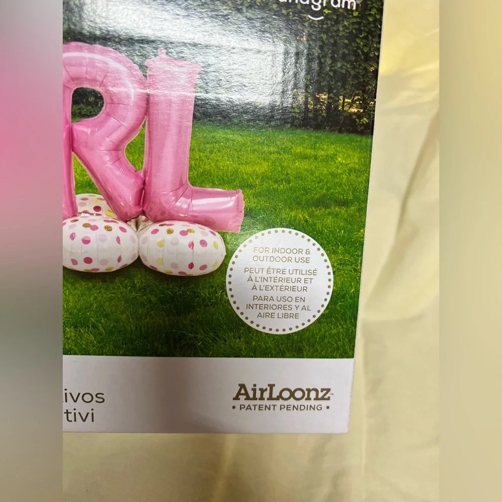Anagram Airloonz ITS A GIRL Pink 3 Decorative Balloons Indoor/Outdoor 106